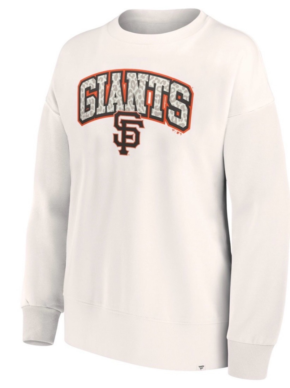 Fanatics White San Francisco Giants Crewneck Sweatshirt with Orange Accents NWT